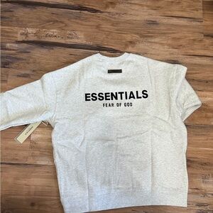 Essentials light oatmeal crewneck